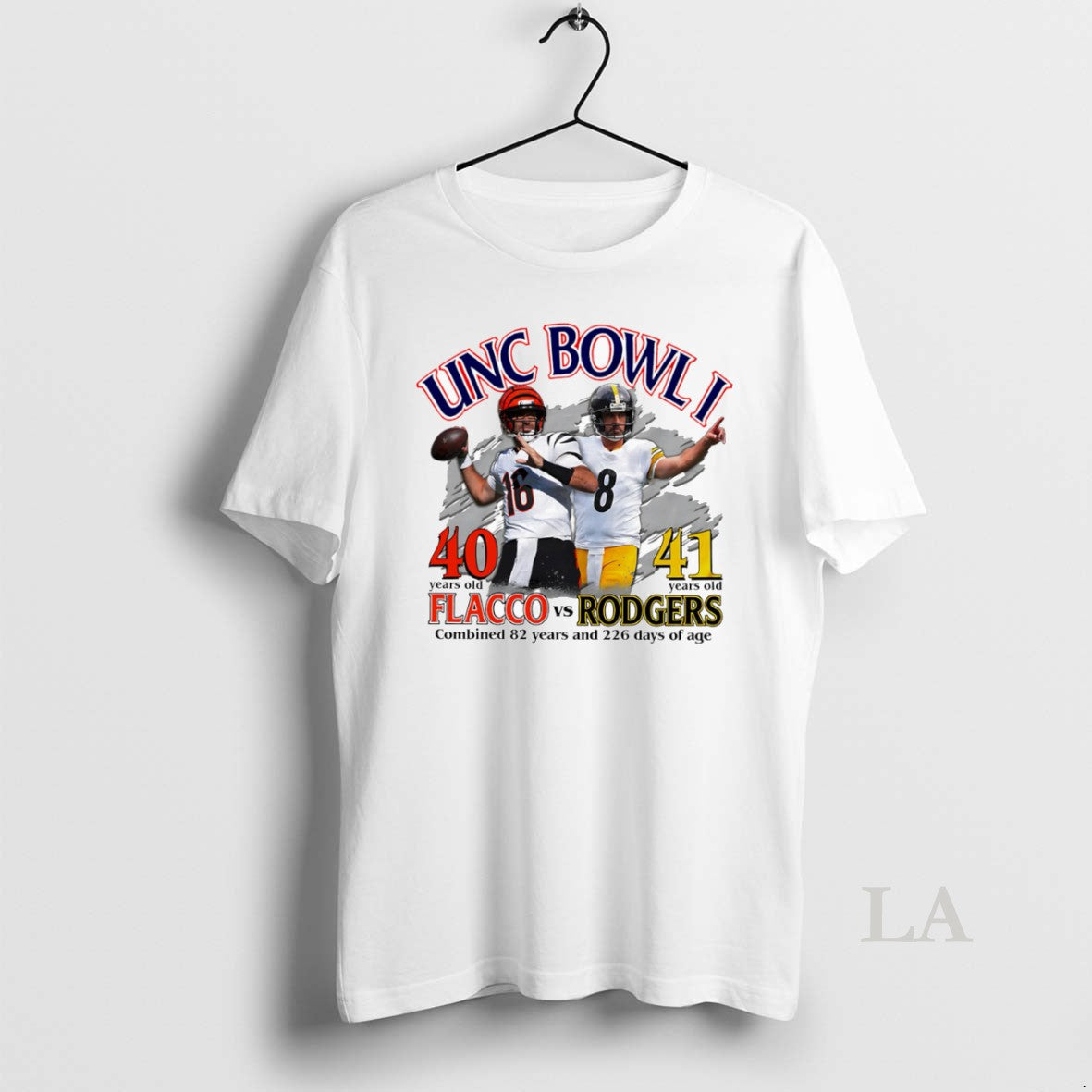 Original Unc Bowl I 40 Years Old Flacco Vs 41 Years Old Rodgers T-Shirts, Hoodie, Sweatshirt | InkRitualCo.com