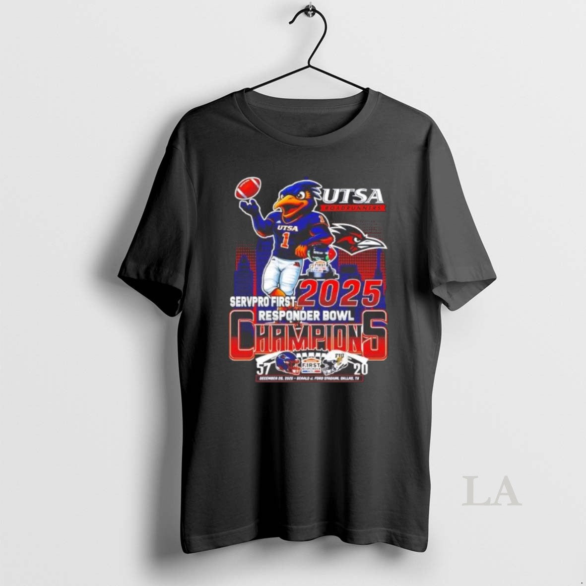 Original Utsa Roadrunners 2025 Responder Bowl Champions Mascot Skyline T-Shirts, Hoodie, Sweatshirt | InkRitualCo.com