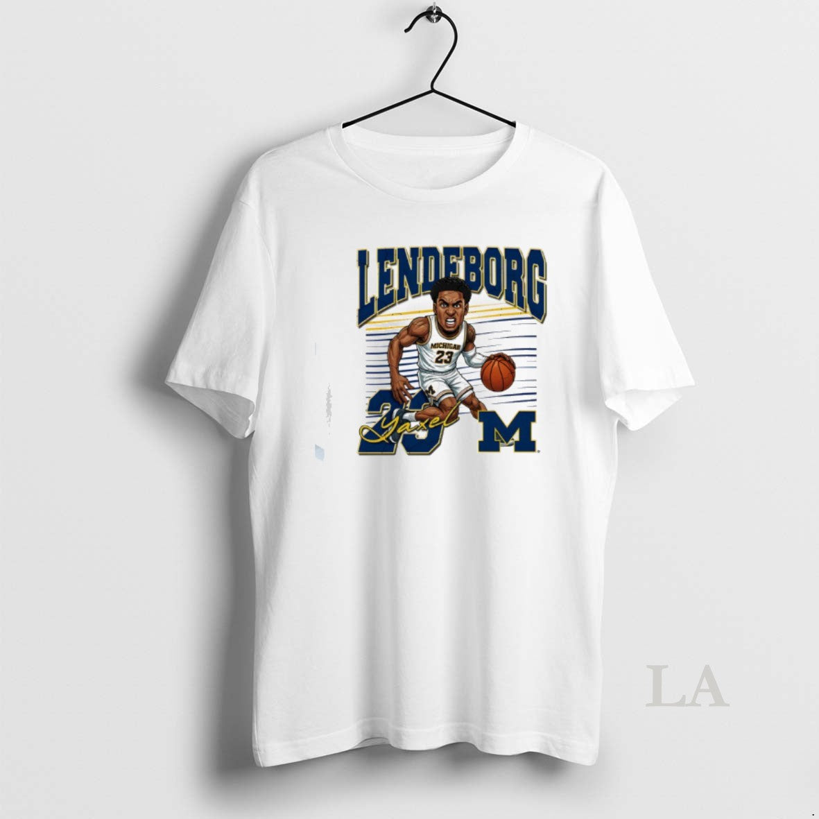 Original Valiant University Of Michigan Basketball Yaxel Lendeborg Caricature T-Shirts, Hoodie, Sweatshirt | InkRitualCo.com