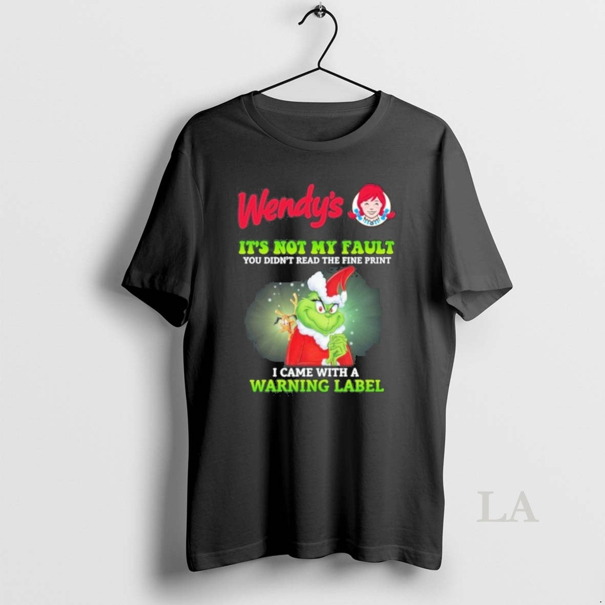 Original Wendys Santa Grinch Its Not My Fault I Came With A Warning Label T-Shirts, Hoodie, Sweatshirt | InkRitualCo.com