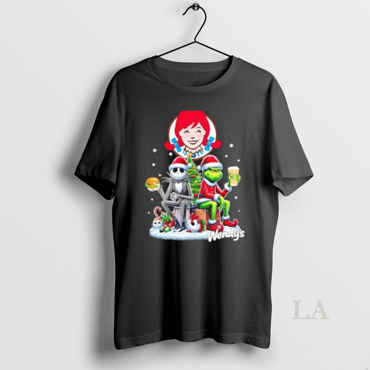 Original Wendys X Grinch And Jack Skellington Unwilling Friends Merry Christmas T-Shirts, Hoodie, Sweatshirt