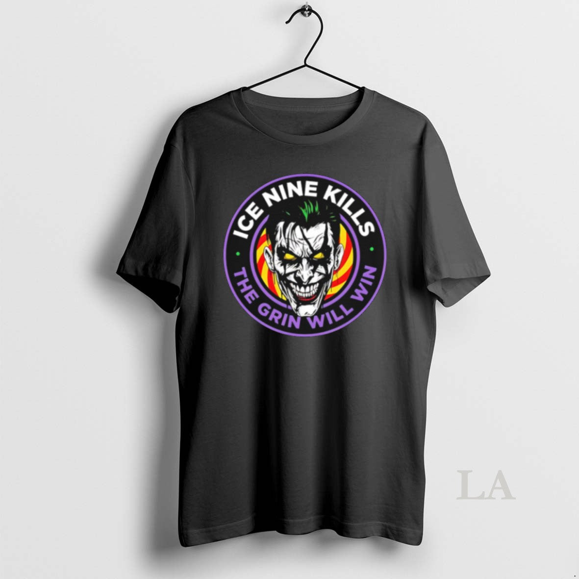Original The Laugh Track Joker Face Horror The Grin Will Win Big Logo T Shirts Hoodie, Sweatshirt | InkRitualCo.com