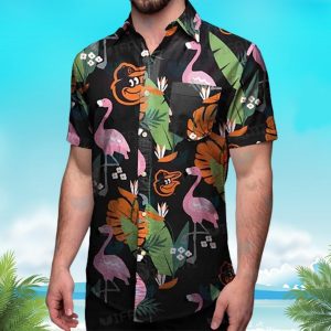 Orioles And Flamingo Hawaiian Shirt - Orioles Hawaiian Shirt