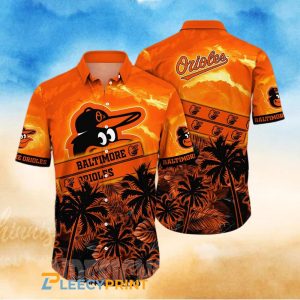 Orioles Palm Forest Button Down MLB Hawaiian Shirt