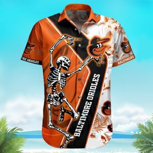 Orioles Skeleton Dancing Baltimore Orioles Shirt - Orioles Hawaiian Shirt