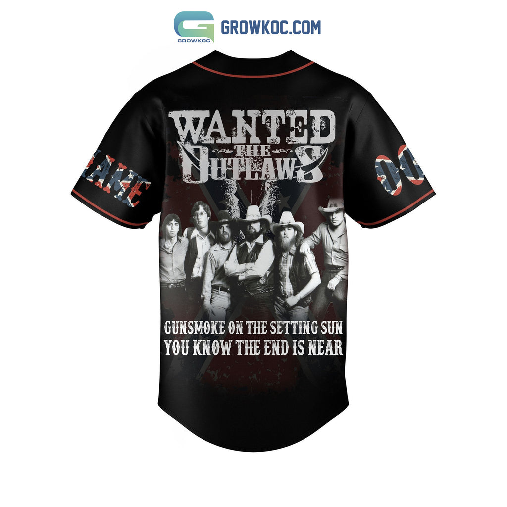 Outlaws Southern Rock Will Never Die Personalized Baseball Jersey
