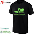 Ox pulling covered wagon you have died of disinformation shirt