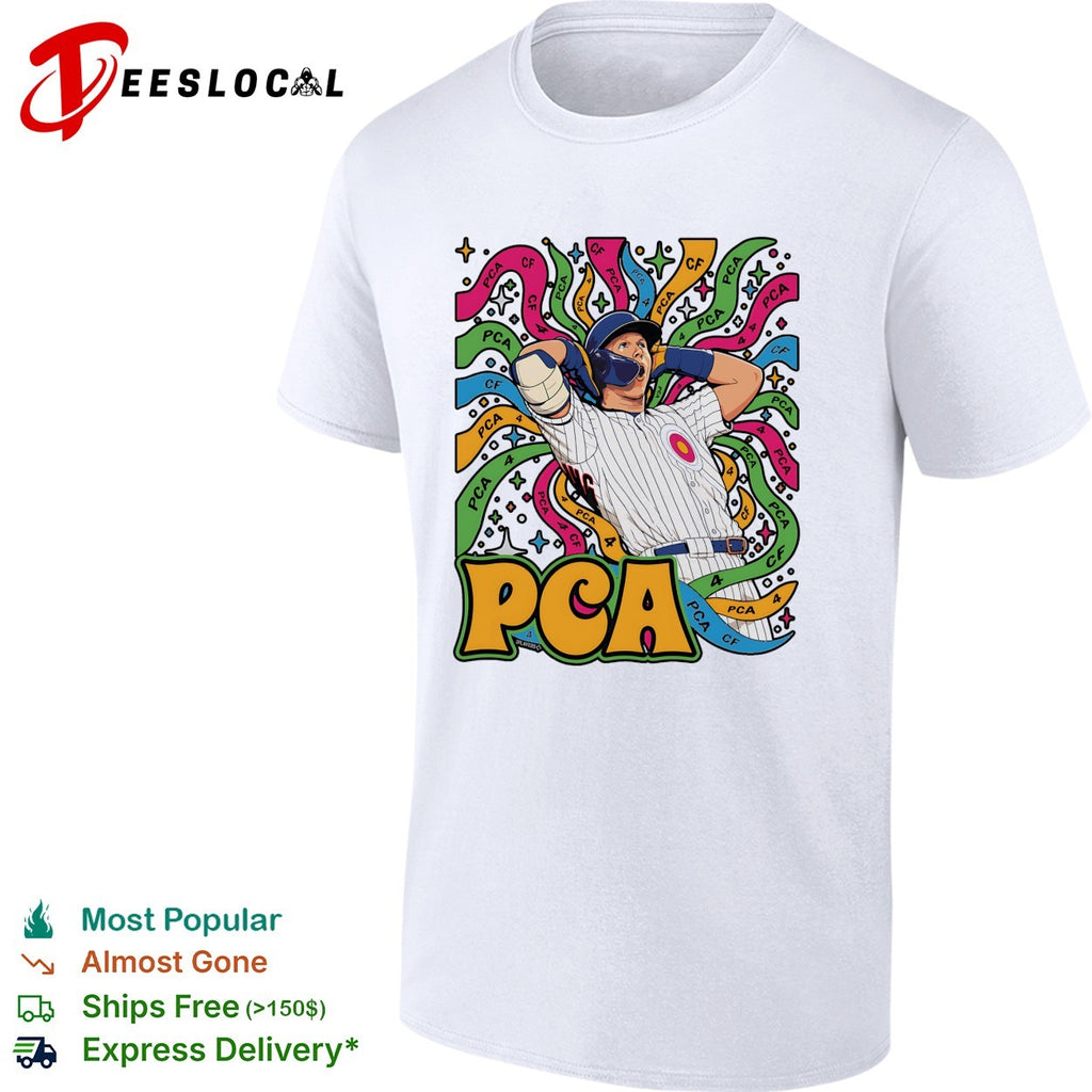 PCA Pete Crow-Armstrong Chicago Cubs psychedelic style colorful shirt