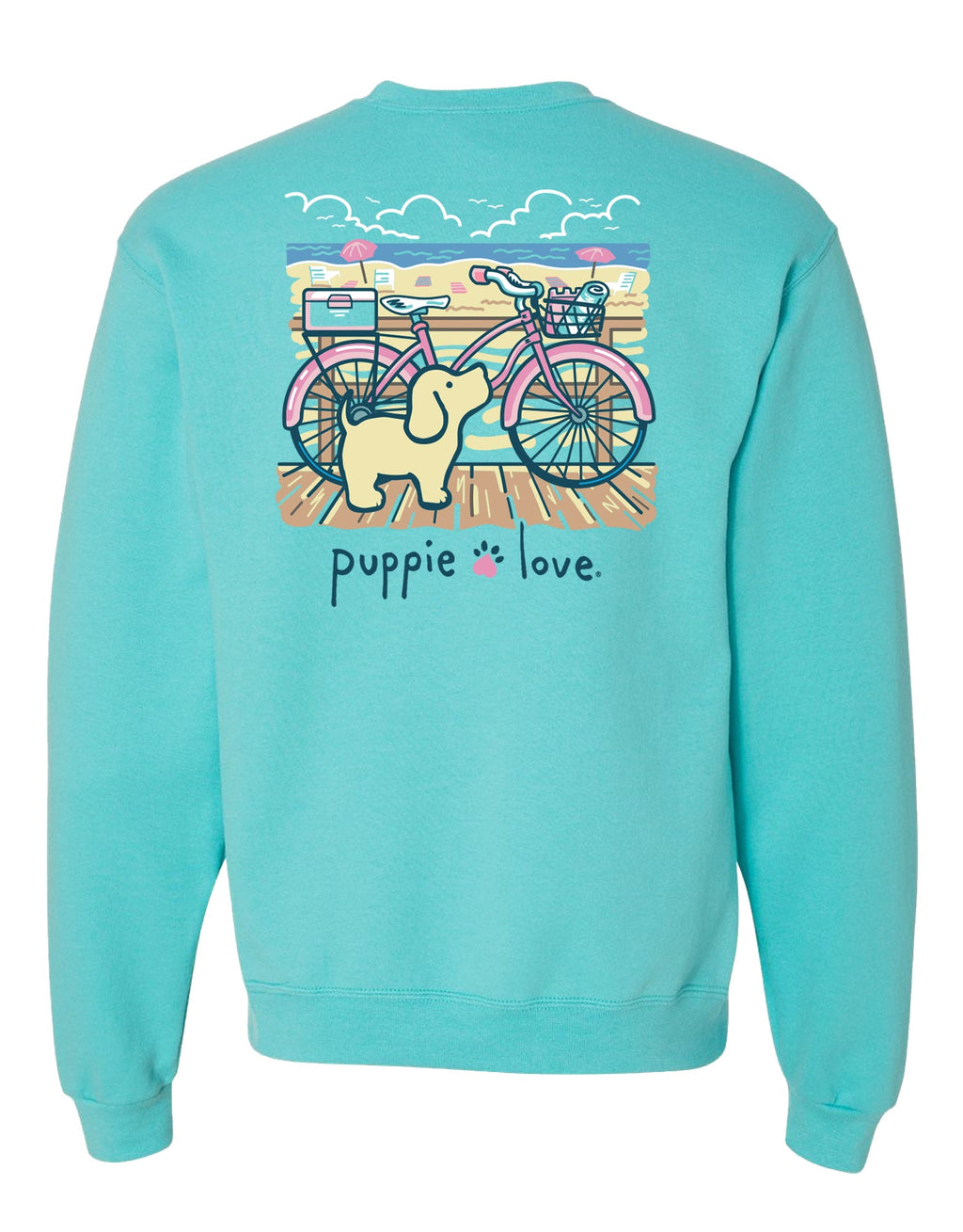 BEACH CRUISER PUP, ADULT SWEATSHIRT