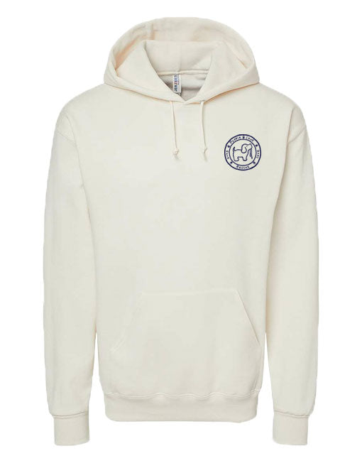 BEACH IS MY HAPPY PLACE PUP, ADULT HOODIE