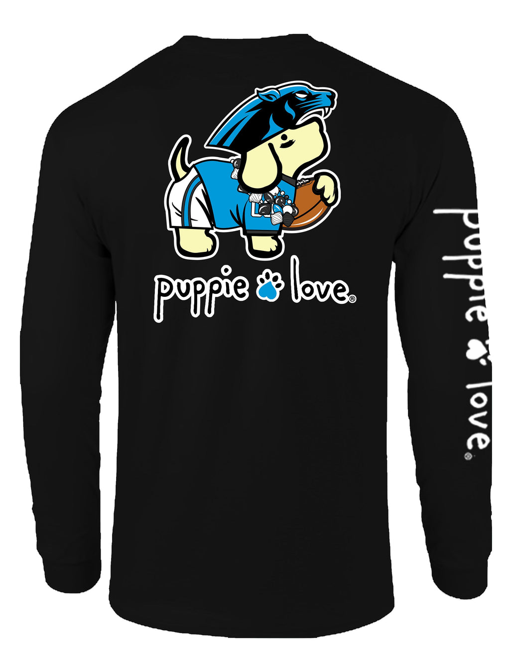 BLACK AND BLUE MASCOT PUP, ADULT LS