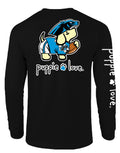 BLACK AND BLUE MASCOT PUP, ADULT LS