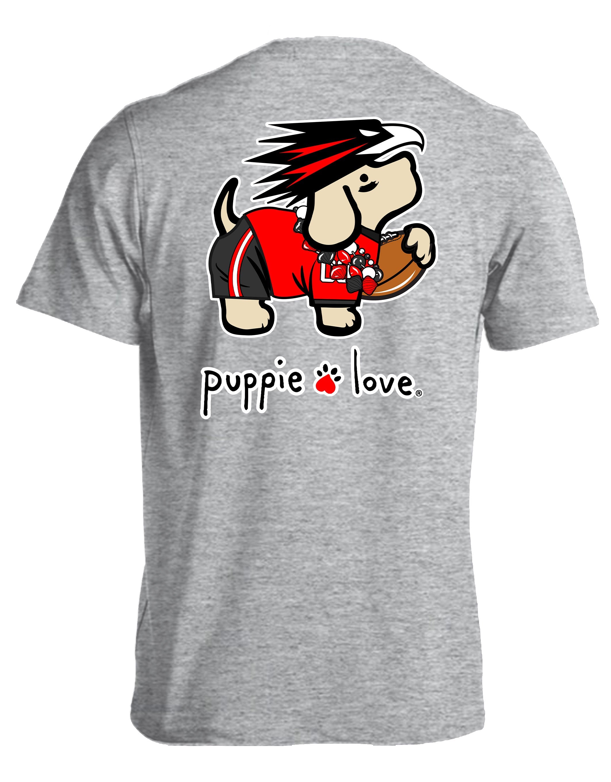 BLACK AND RED MASCOT PUP