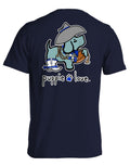 BLUE AND WHITE MASCOT PUP