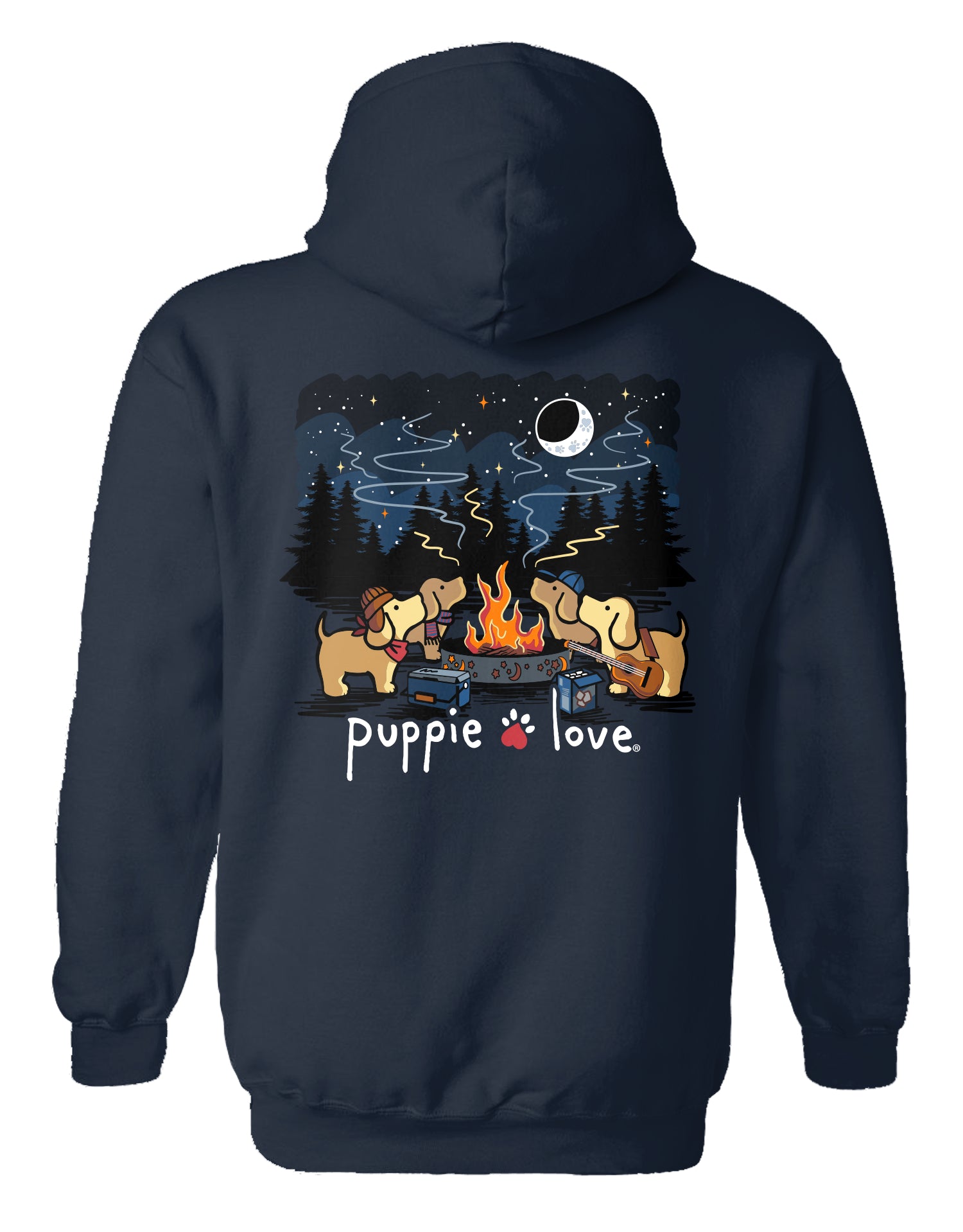 CAMPFIRE RING PUPS, ADULT HOODIE