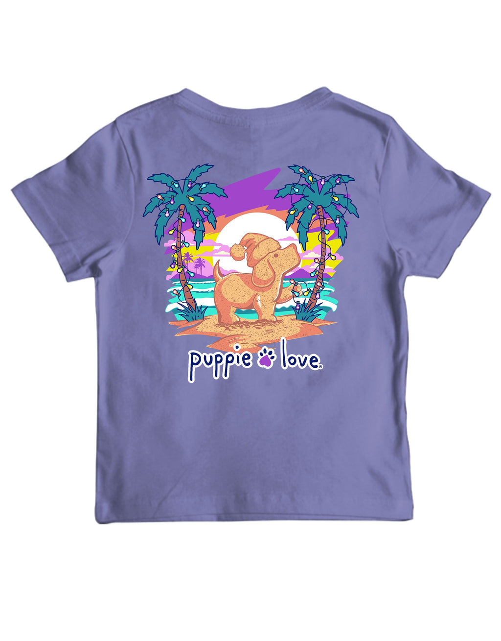 CHRISTMAS PALM SUNSET PUP, YOUTH SS