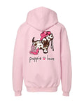 COW PRINT PUP, YOUTH HOODIE