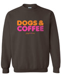 DOGS AND COFFEE, ADULT SWEATSHIRT