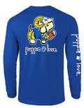 GOLD AND BLUE MASCOT PUP, ADULT LS