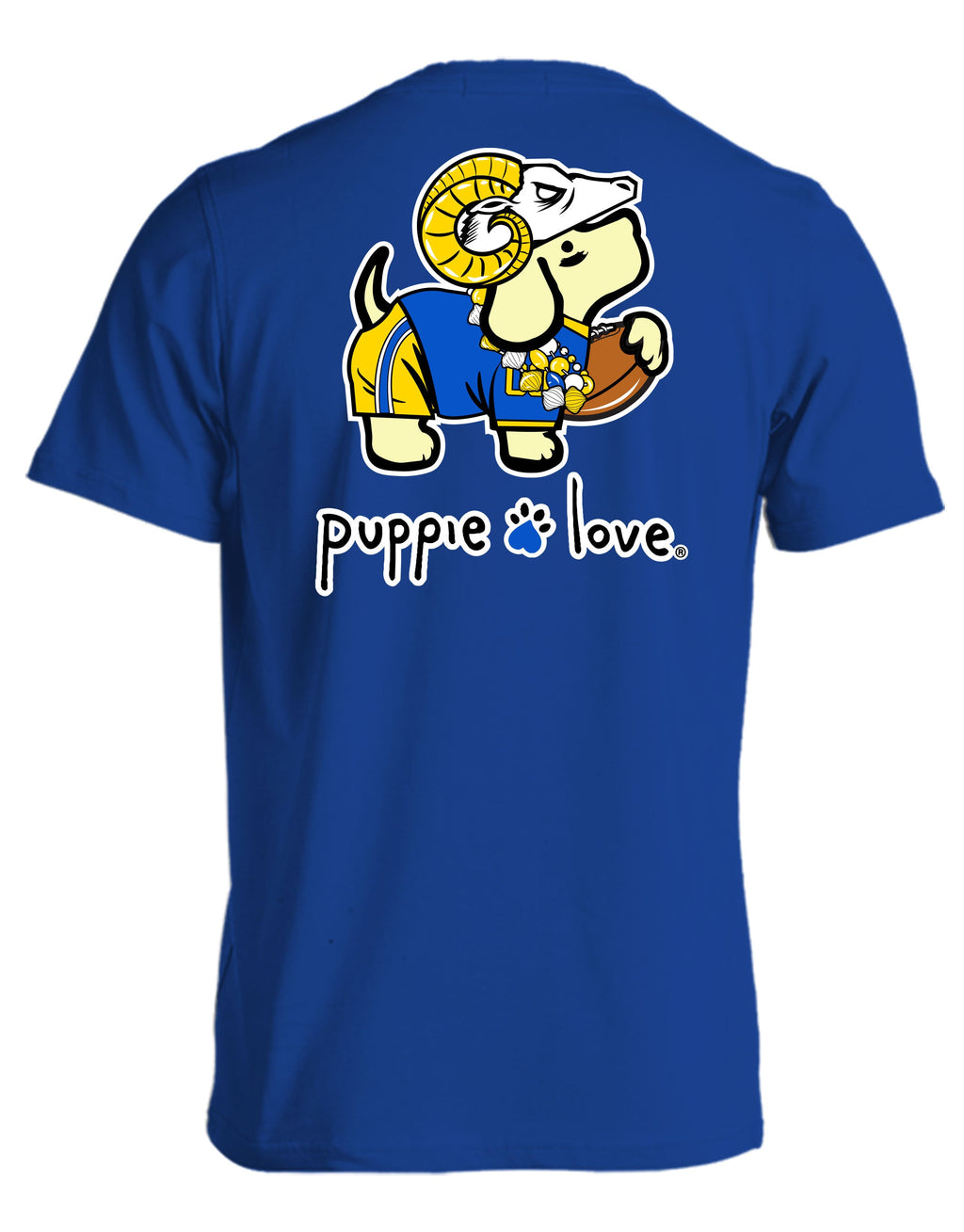 GOLD AND BLUE MASCOT PUP