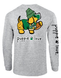 GREEN AND YELLOW MASCOT PUP, ADULT LS