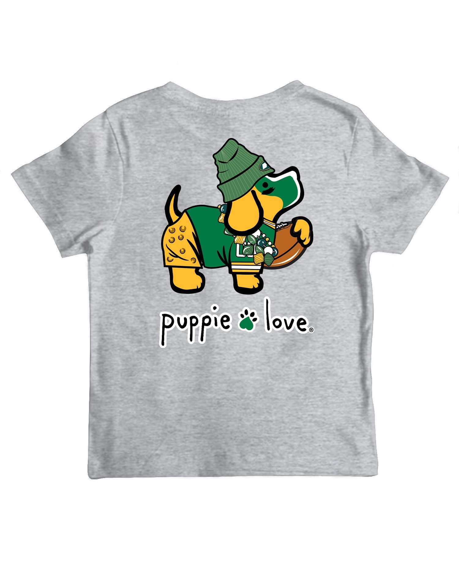 GREEN AND YELLOW MASCOT PUP, YOUTH SS