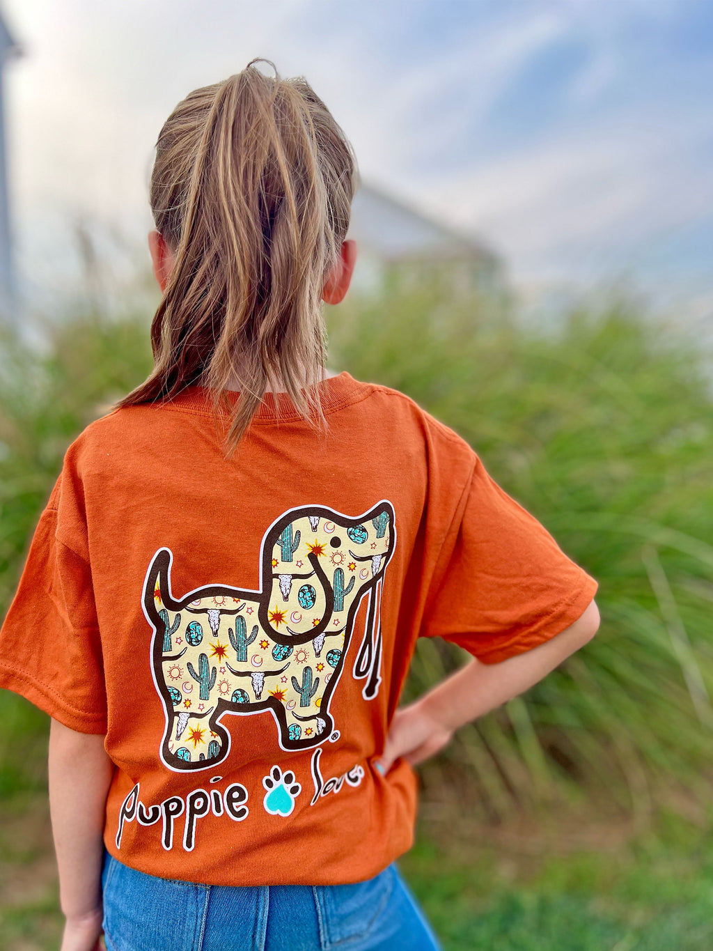 LONGHORN PATTERN PUP, YOUTH SS
