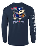 NAVY, RED, AND SILVER MASCOT PUP, ADULT LS