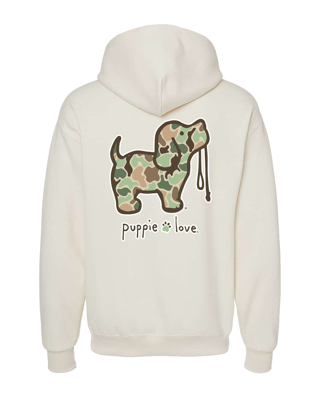OLD SCHOOL CAMO PUP, ADULT HOODIE