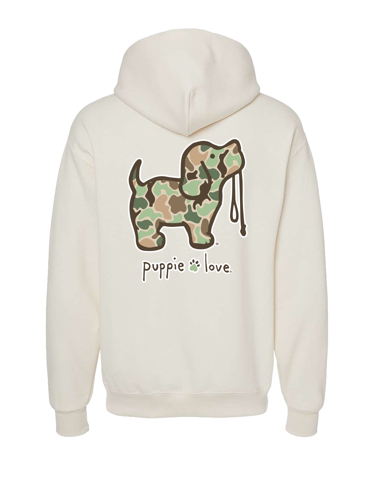 OLD SCHOOL CAMO PUP, ADULT HOODIE
