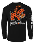 ORANGE AND BLACK MASCOT PUP, ADULT LS