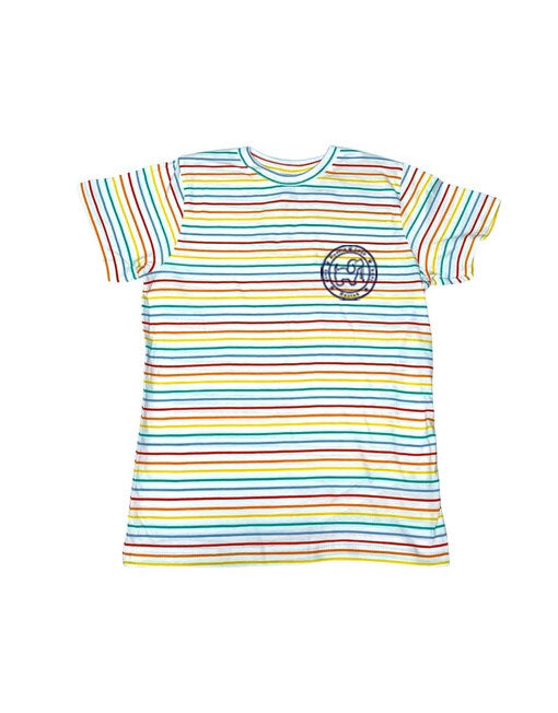RAINBOW STRIPE LOGO PUP, YOUTH SS