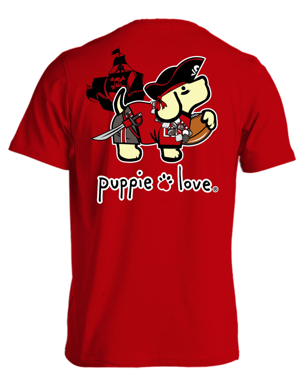 RED AND BLACK MASCOT PUP