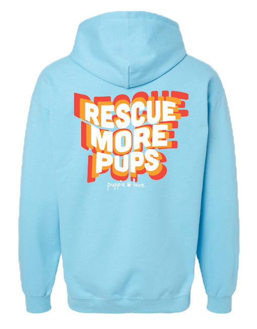 RESCUE MORE PUPS, ADULT HOODIE