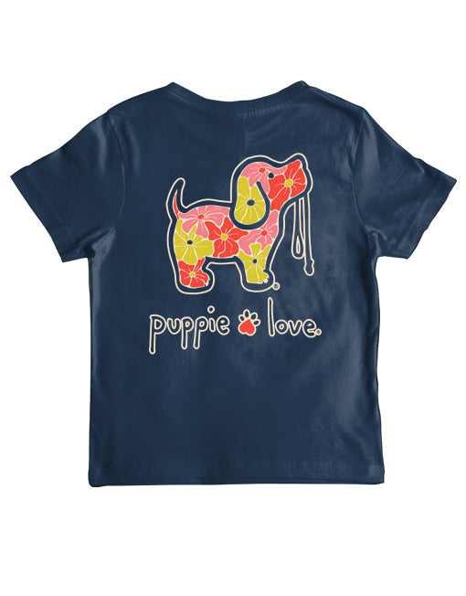 RETRO FLOWER PATTERN PUP, YOUTH SS