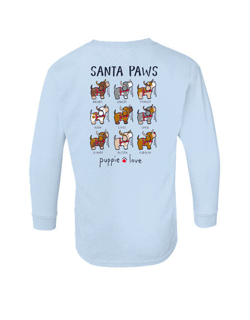 SANTA PAWS REINDEER PUPS, YOUTH LS