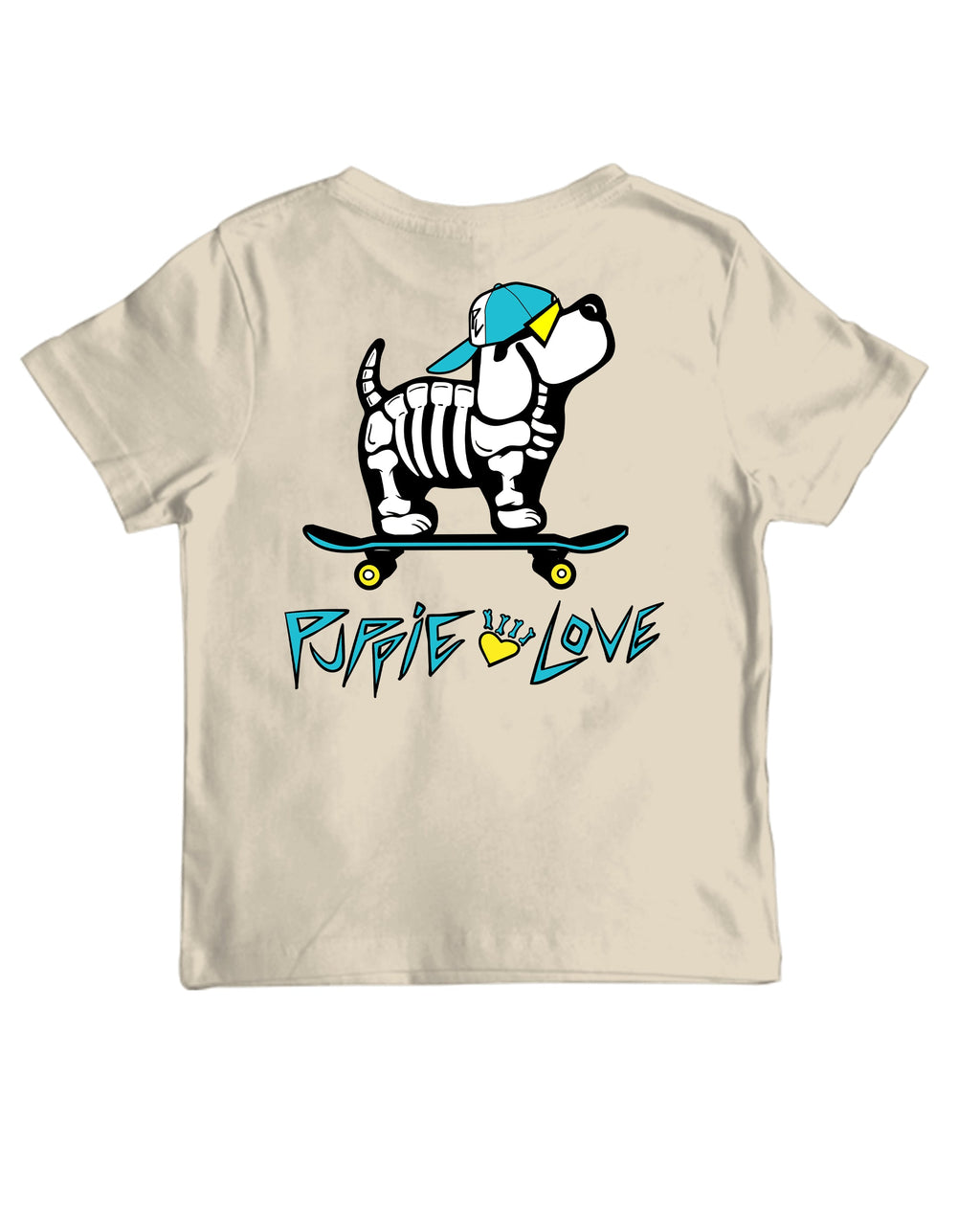 SKATEBOARD SKELETON PUP, YOUTH SS