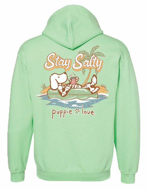 STAY SALTY SKELETON PUP, ADULT HOODIE