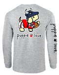 STEEL BLUE AND BATTLE RED MASCOT PUP, ADULT LS