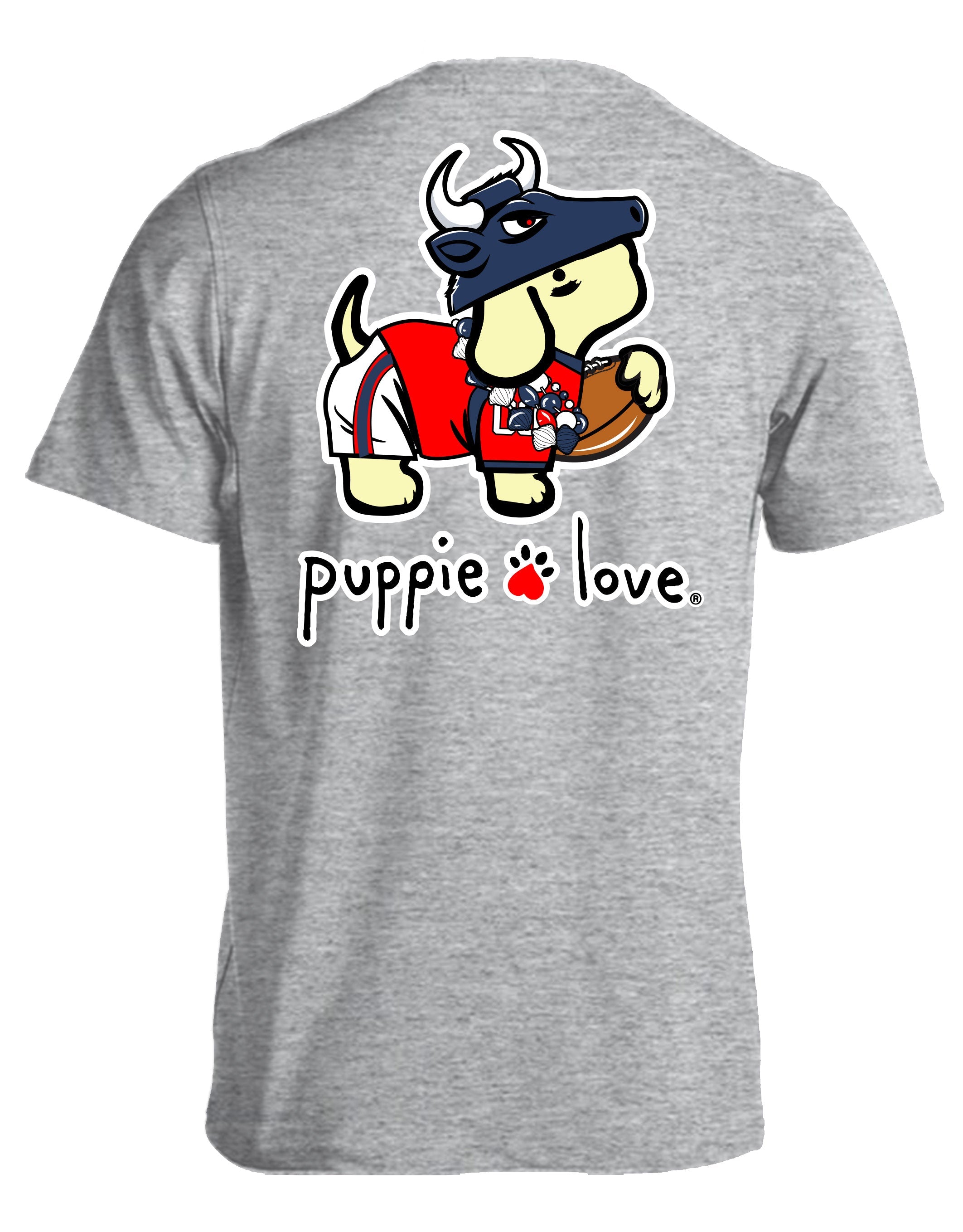 STEEL BLUE AND BATTLE RED MASCOT PUP