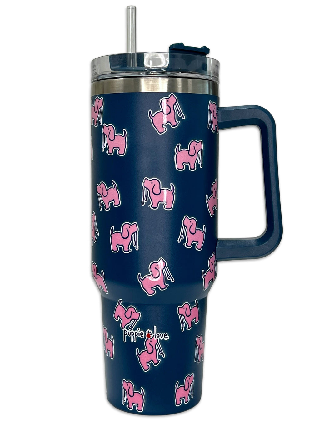 40oz STAINLESS STEEL LOGO TUMBLER, NAVY