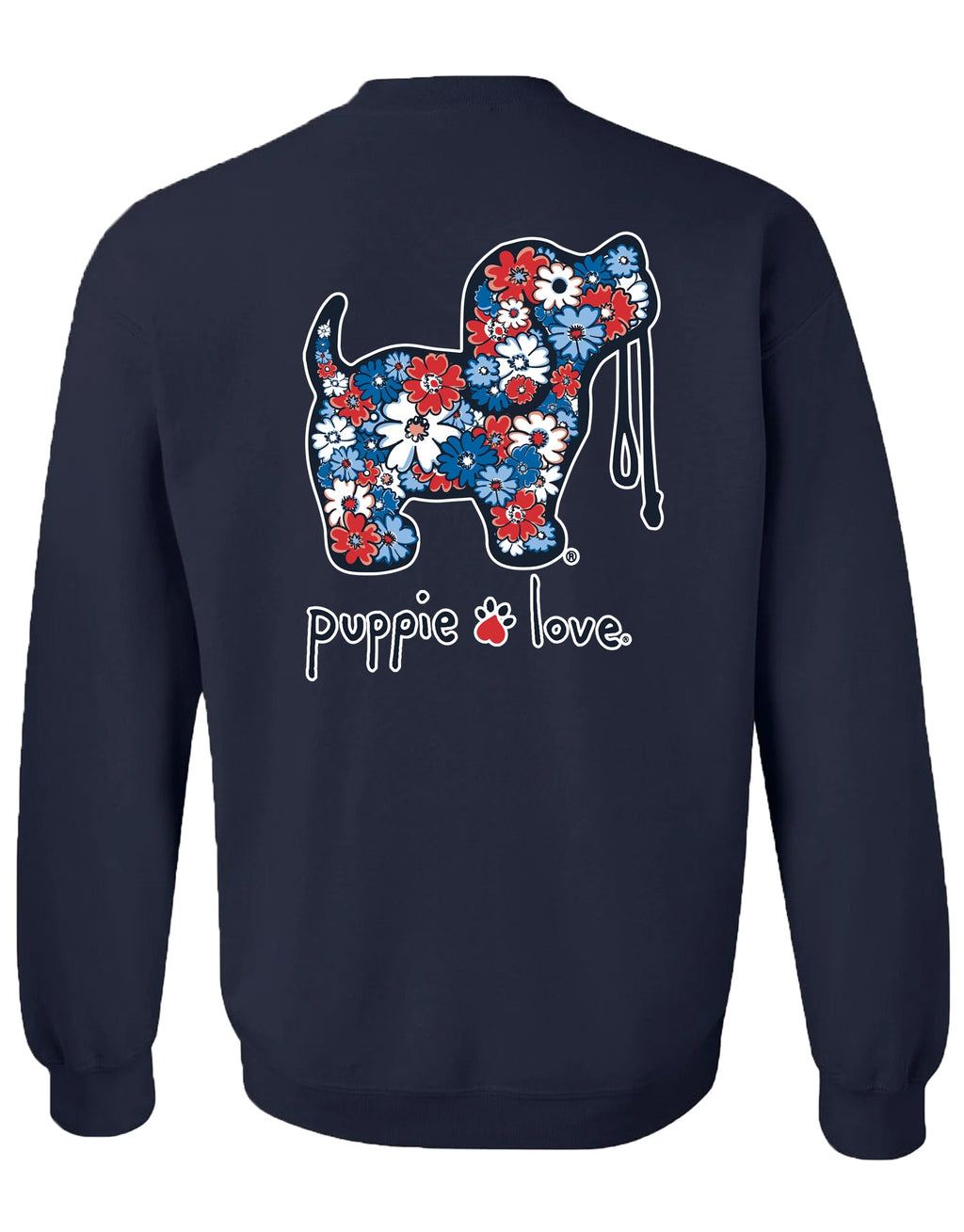USA FLOWERS PUP, ADULT SWEATSHIRT