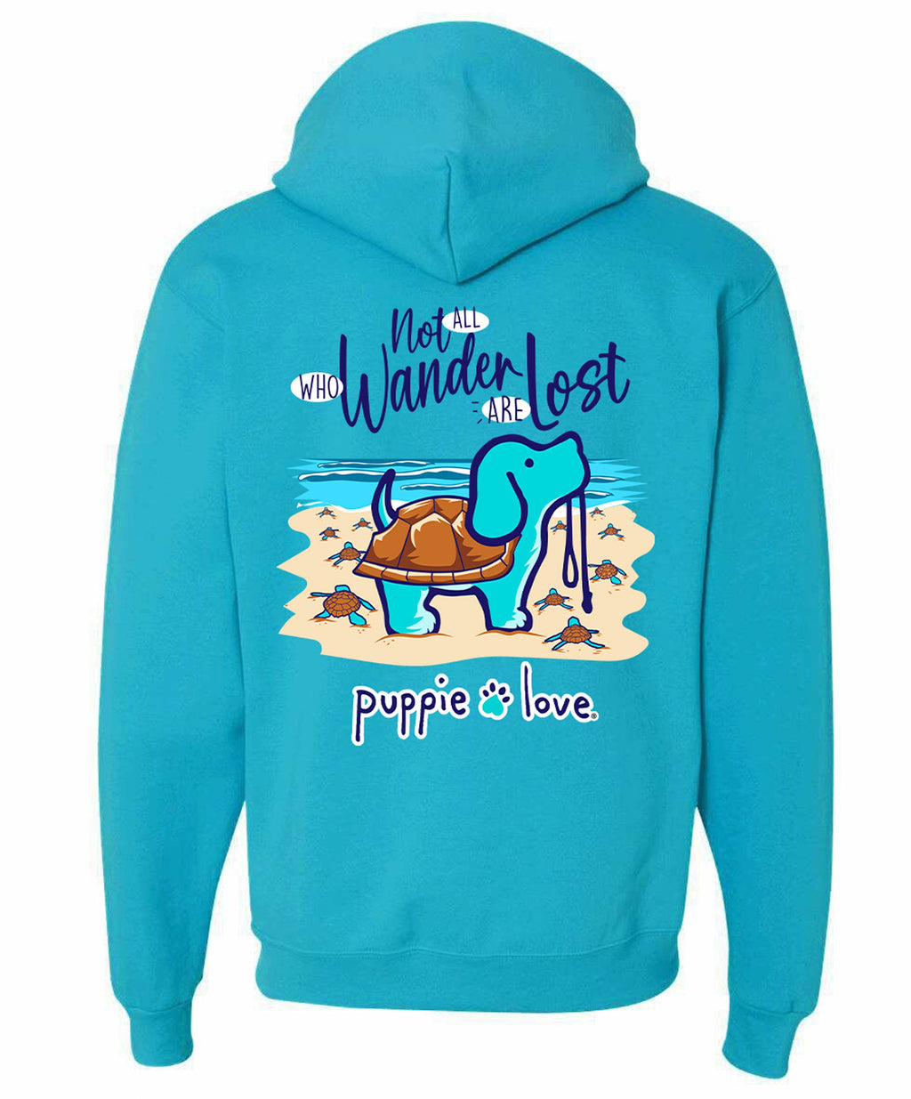 WANDER LOST TURTLE PUP, ADULT HOODIE