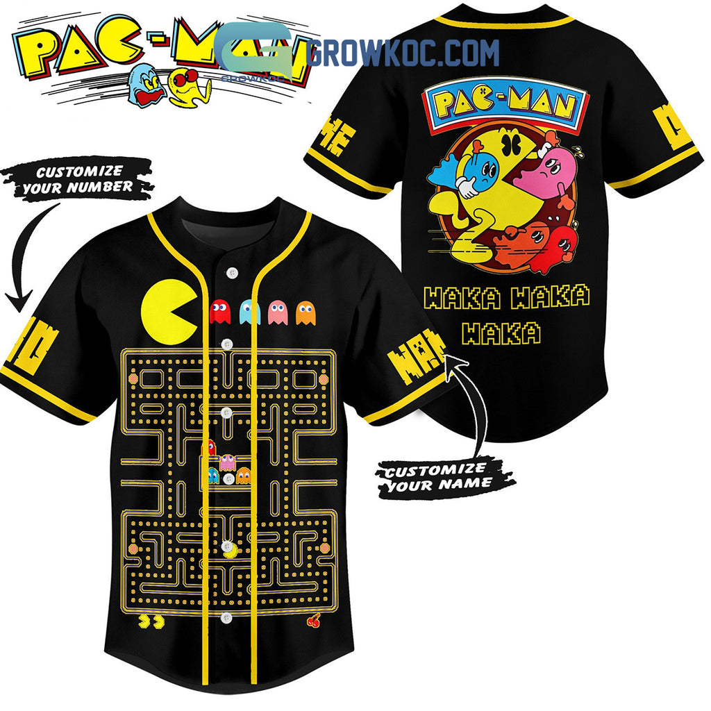 Pac-man Waka Waka Personalized Baseball Jersey