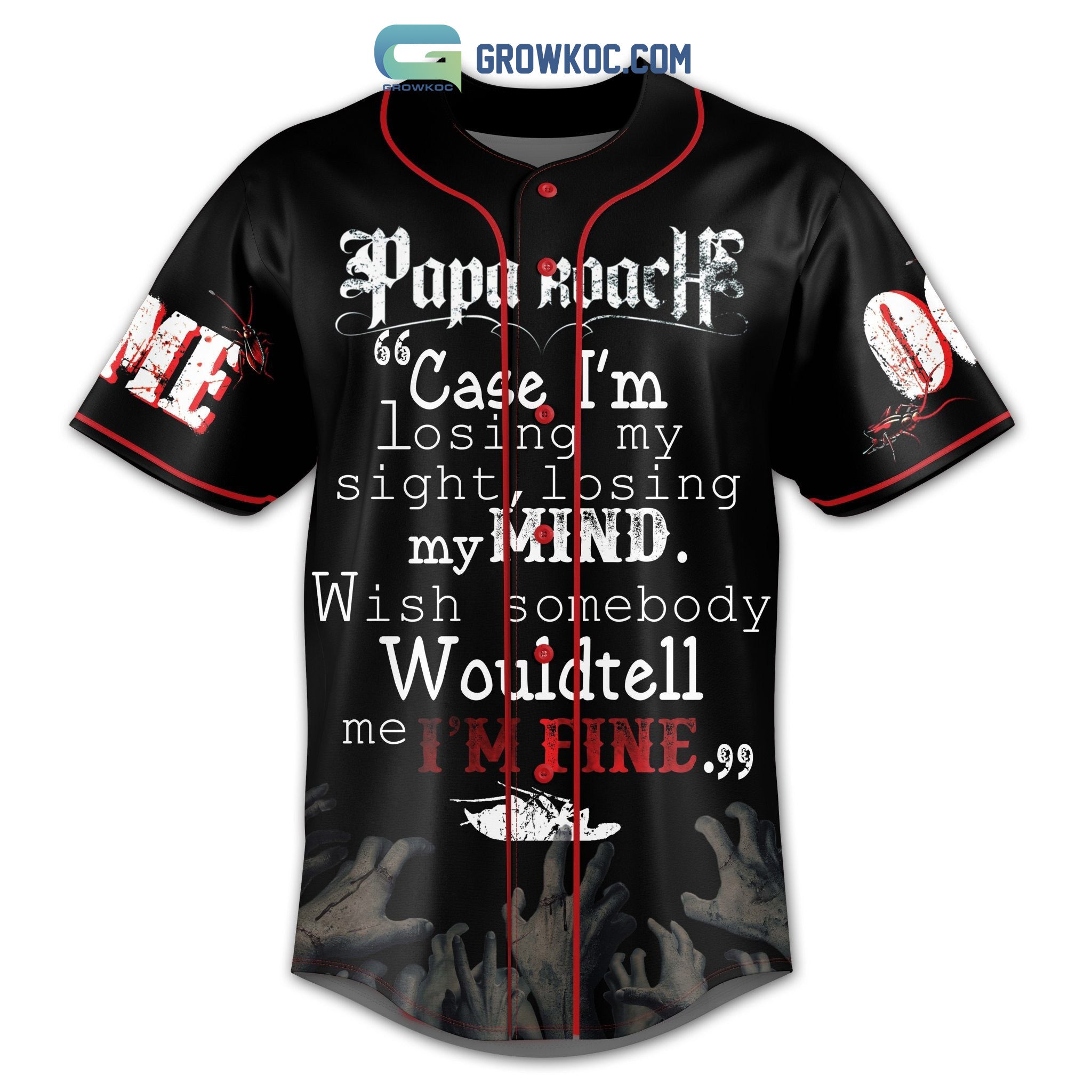 Papa Roach My Heart Into Pieces Personalized Baseball Jersey