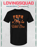 Papa of The Wild One Cowboy Western Rodeo Party Matching T-Shirt