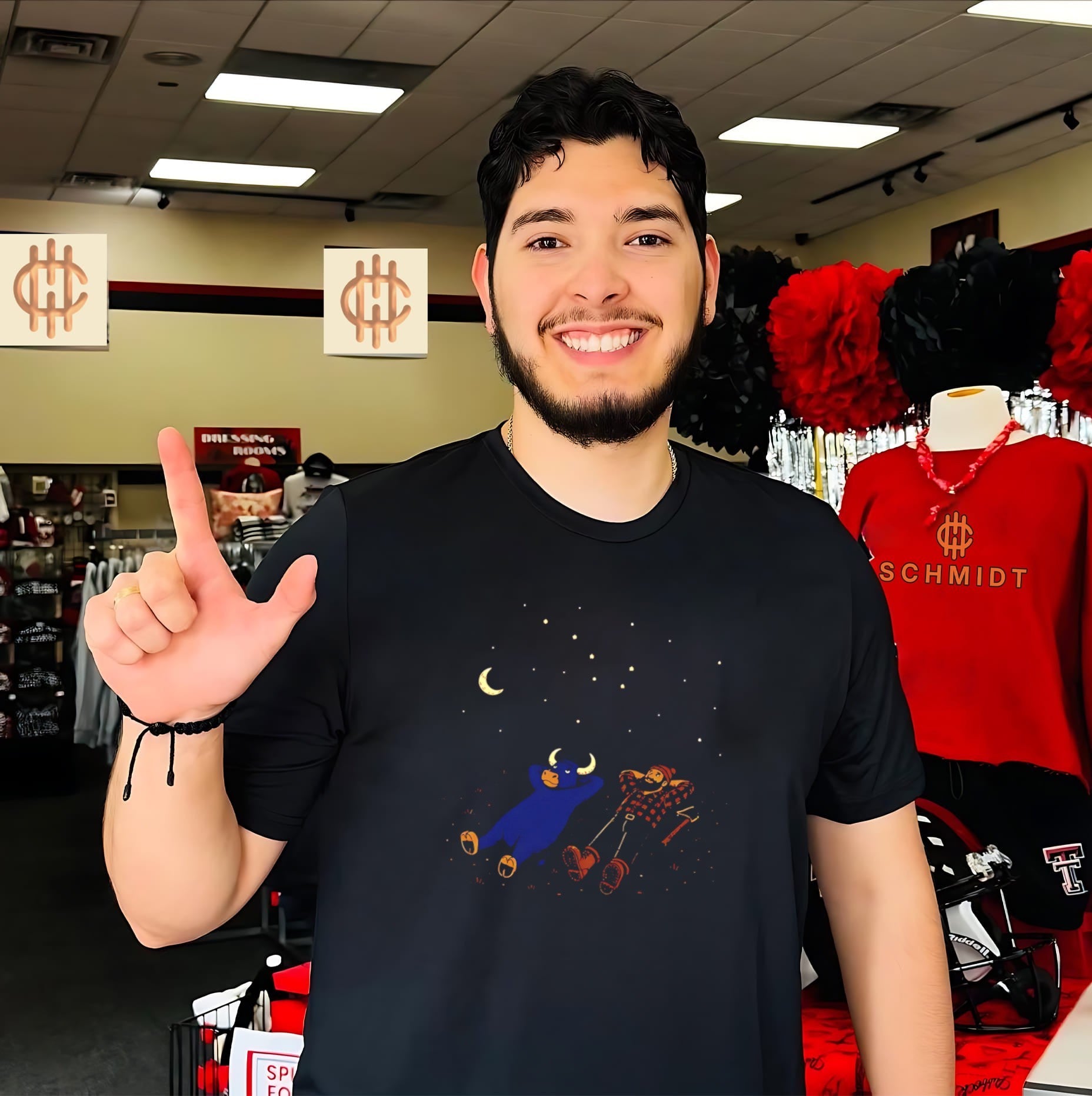 Paul Bunyan and Babe the Blue Ox Stargazing shirt