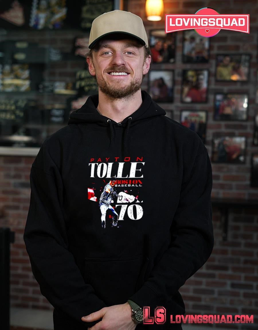 Payton Tolle Boston Baseball No. 70 Pitcher Collage T-shirt