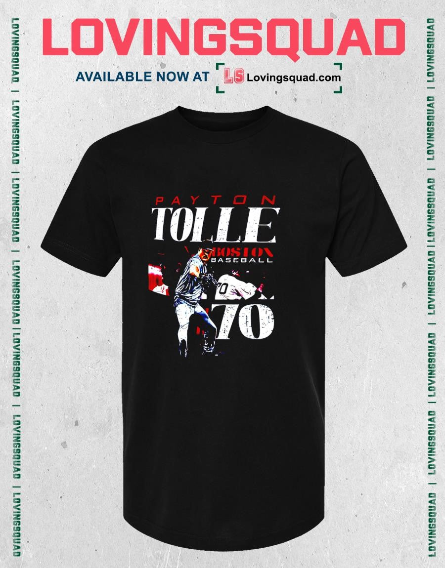 Payton Tolle Boston Baseball No. 70 Pitcher Collage T-shirt