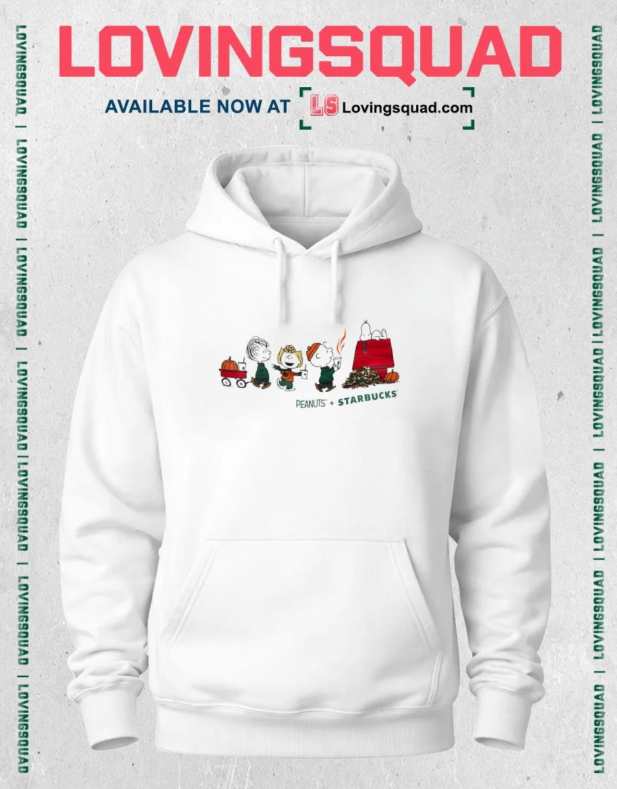 Peanuts and Starbucks Fall Autumn Characters shirt